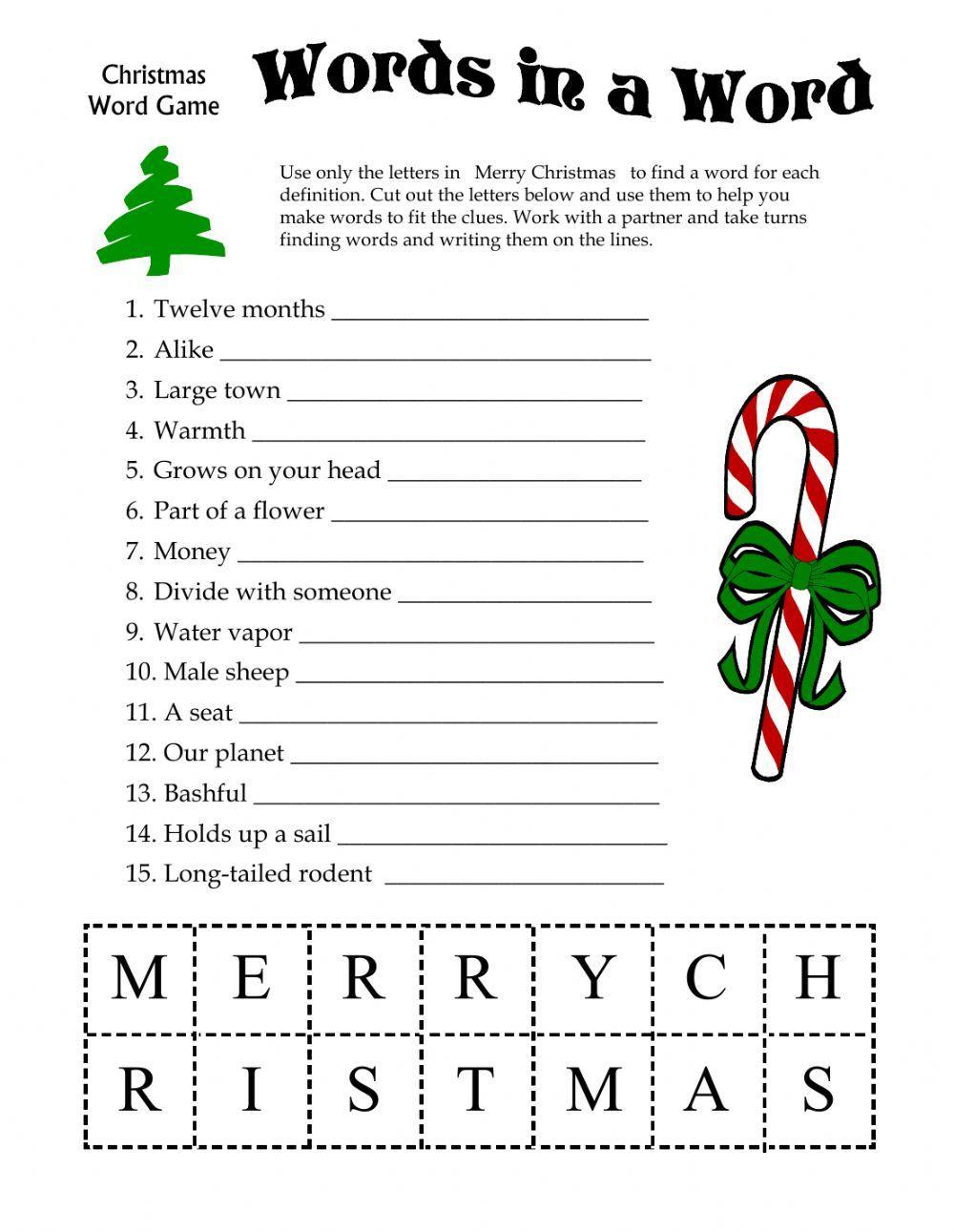 Christmas vocabulary