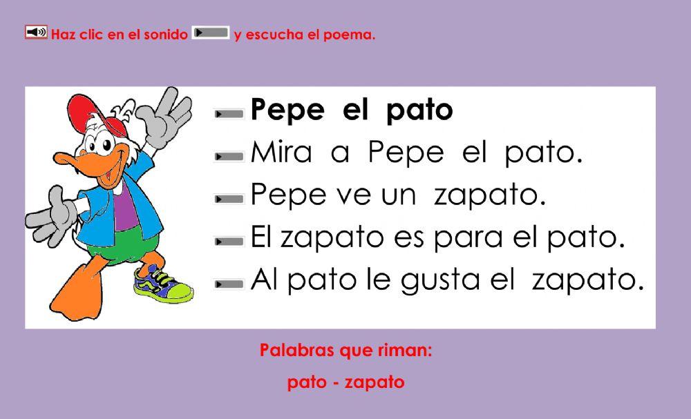 Pepe el Pato: escucha y repite