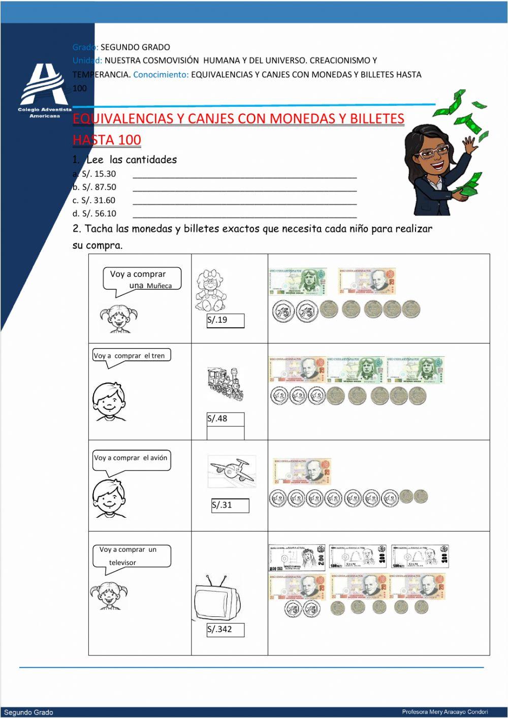 Billetes y monedas