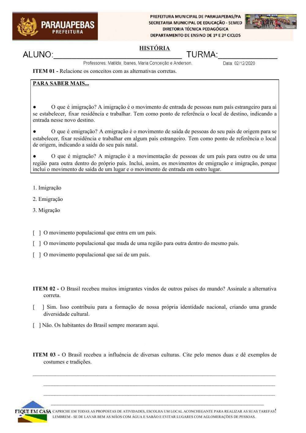 Revisão -MIGRAÇÃO-