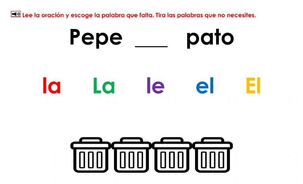 Pepe el pato: Examen 1