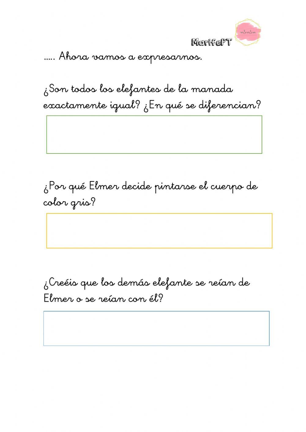 Comprensión Lectora Elmer