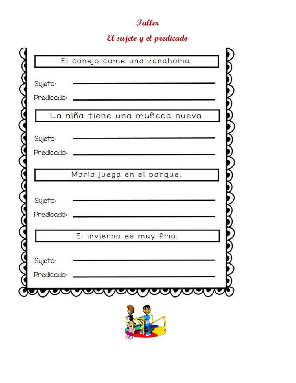 El sujeto y el predicado