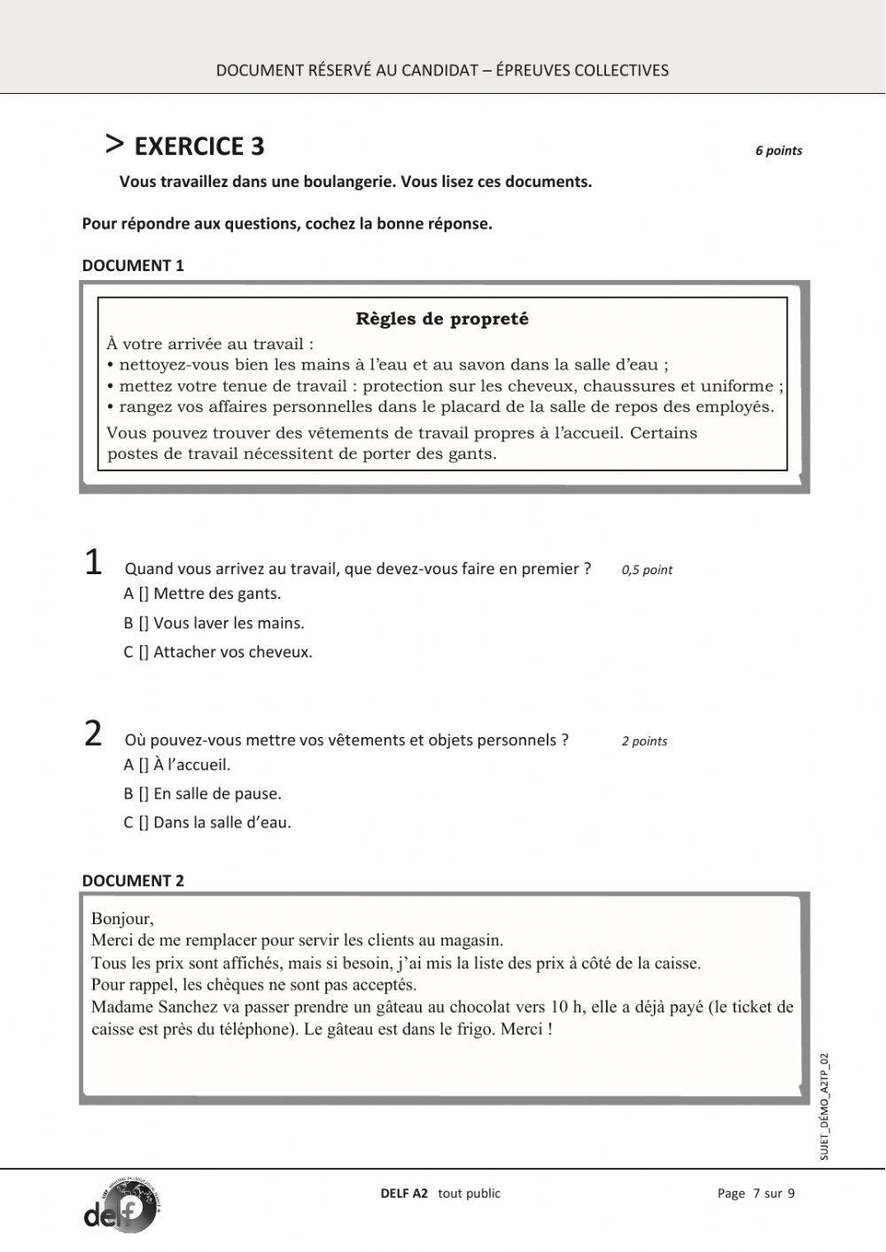 DELF A2 tout public