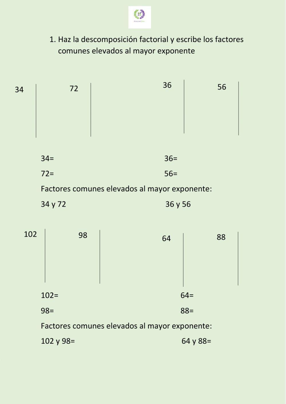 Descomposicion factorial