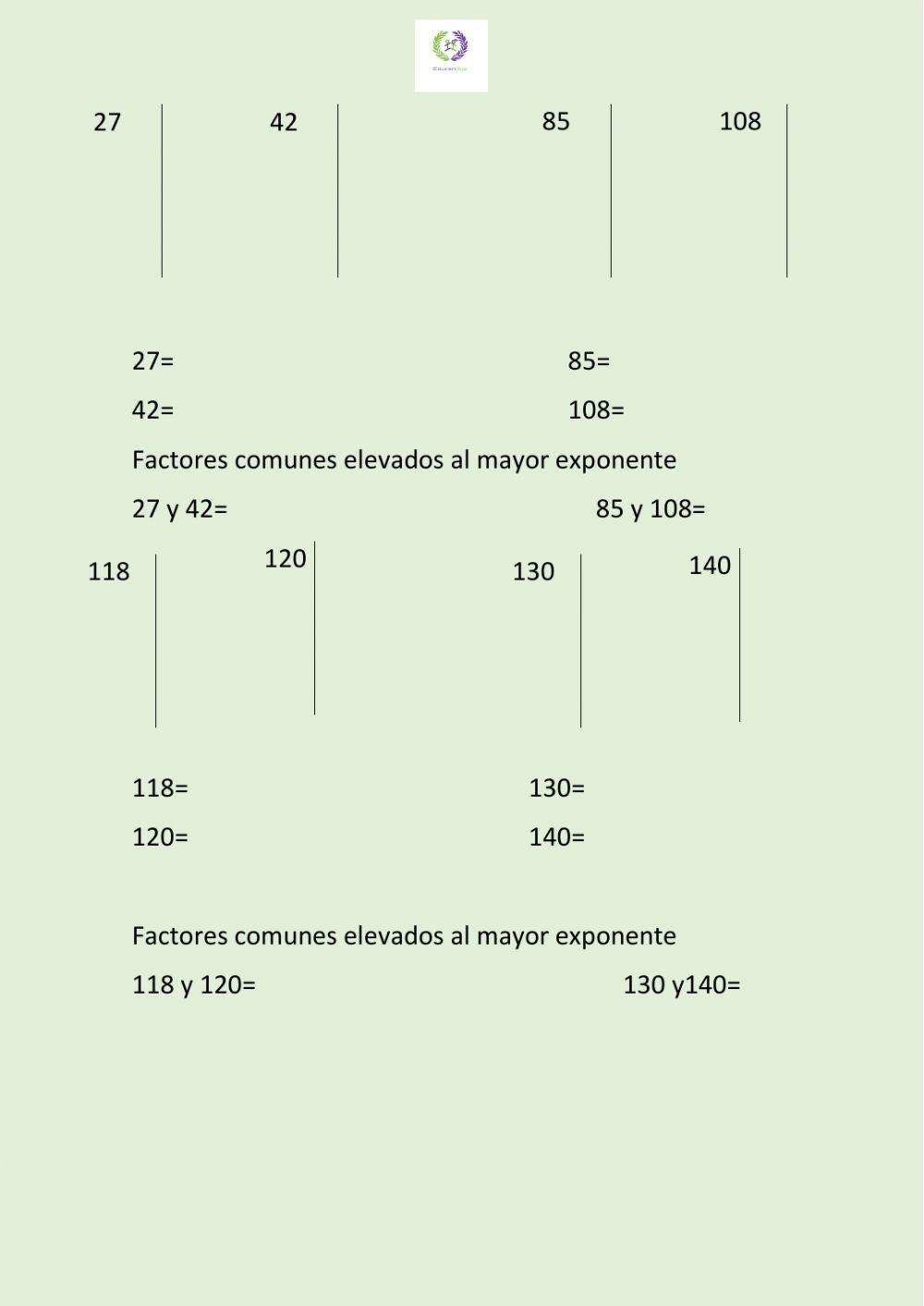 Descomposicion factorial