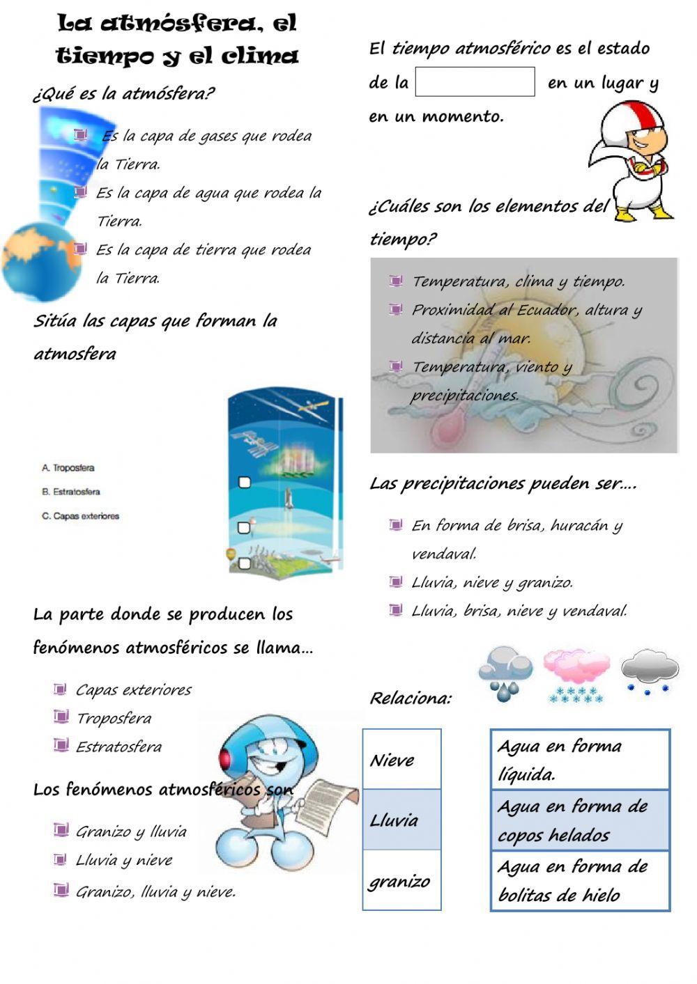 La atmósfera, el tiempo y el clima