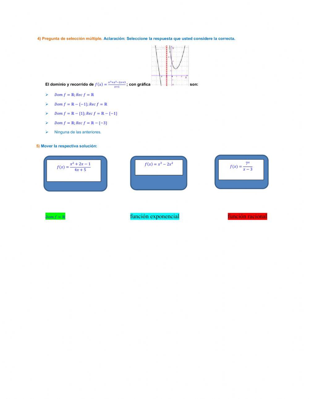 Caracteristicas de las funciones racionales