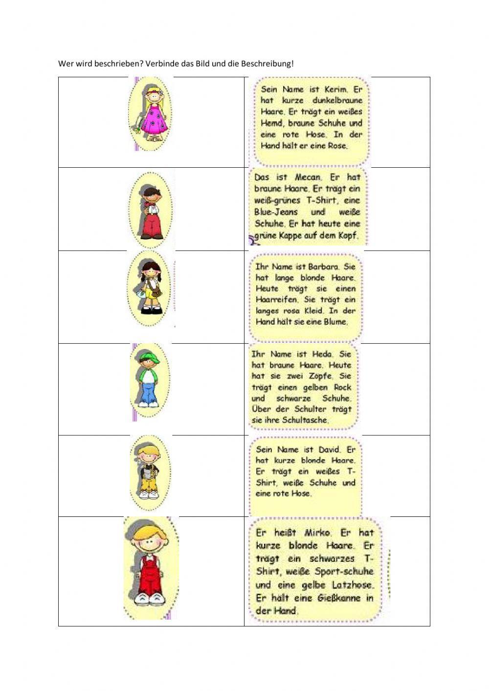 Beschreibung der Personen