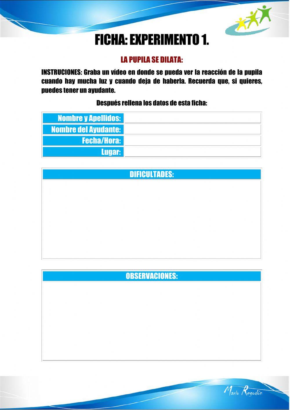 Ficha Experimento Pupila