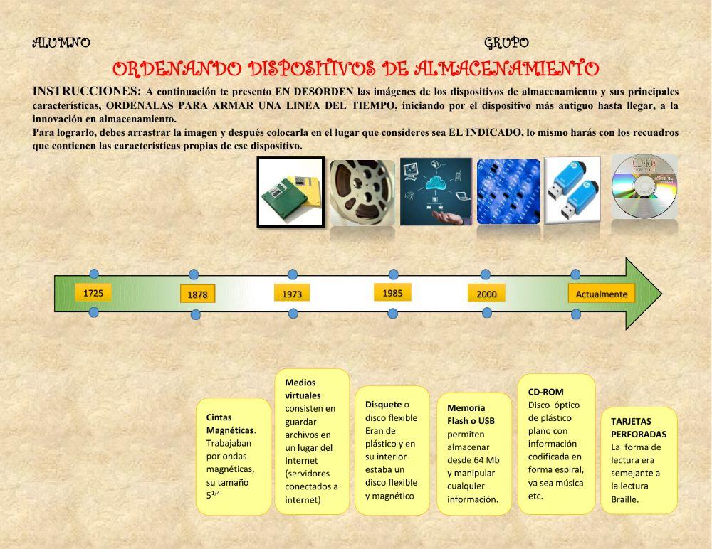 Ordenando dispositivos de almacenamiento