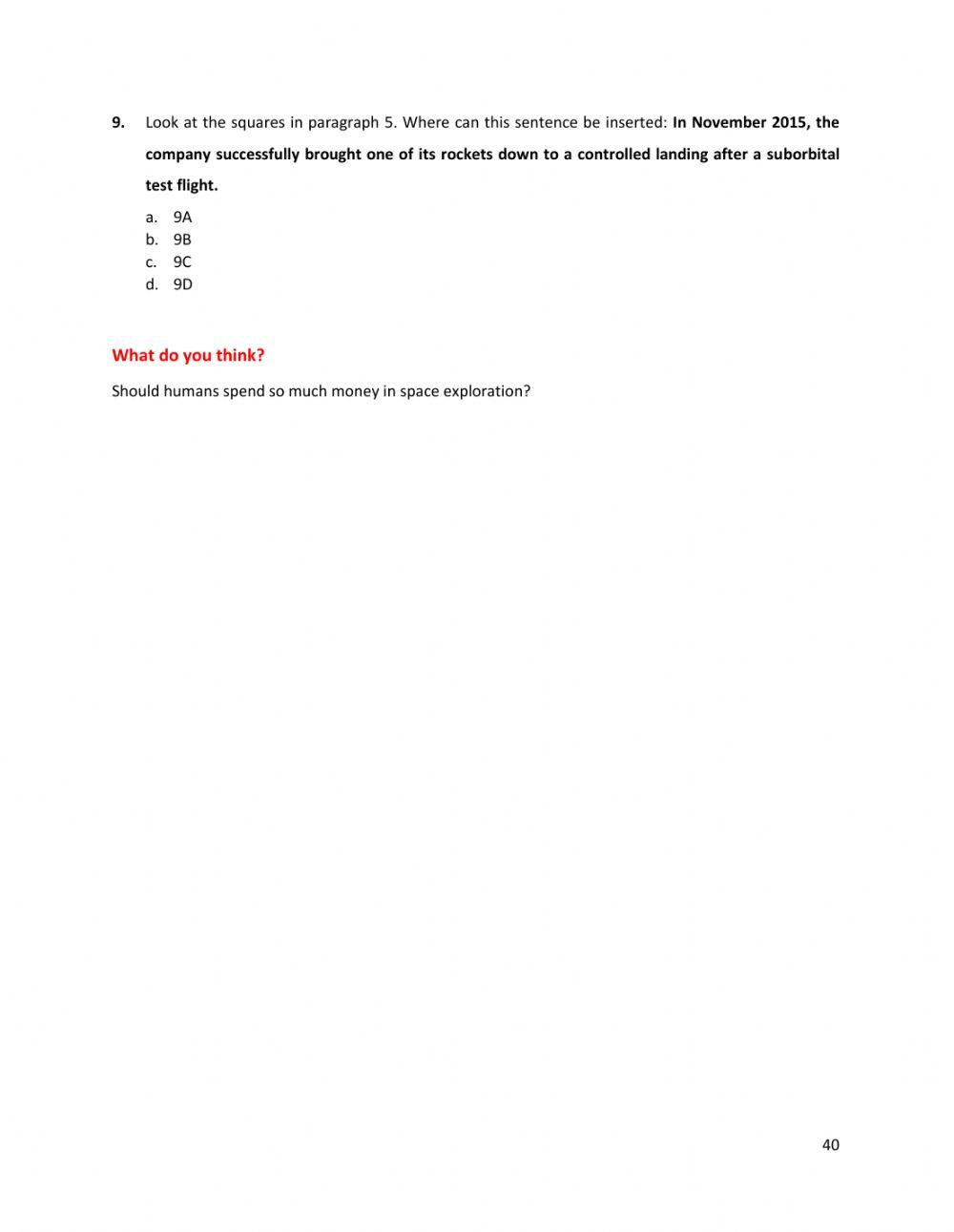 UNIT 4 - READING 1: SUPER ROCKET