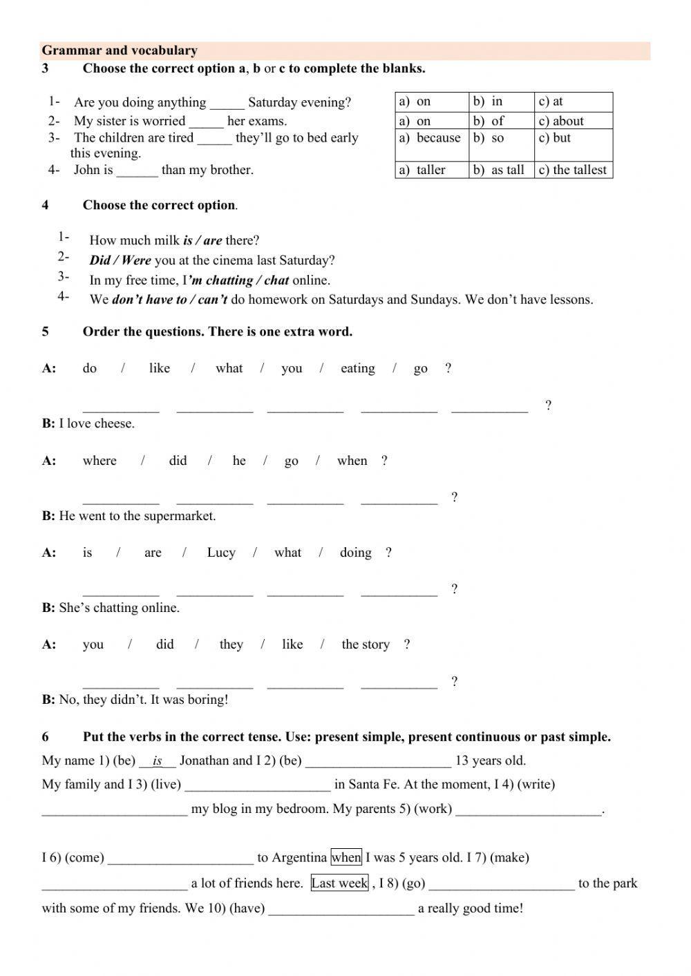 End of Year Revision