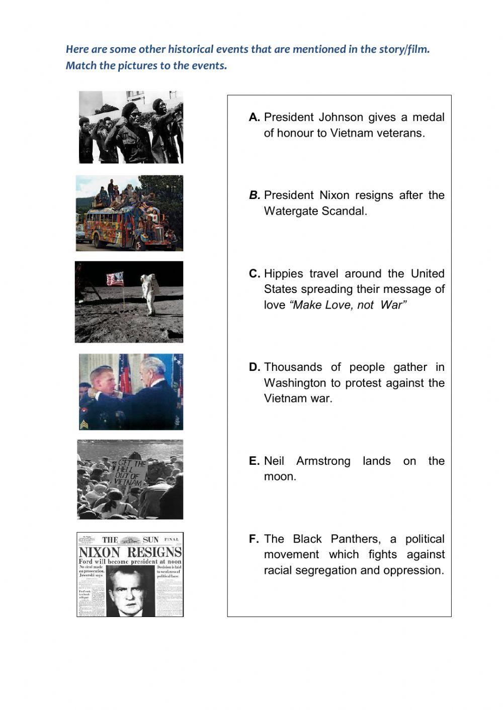 Forrest Gump Worksheet online exercise for Live Worksheets