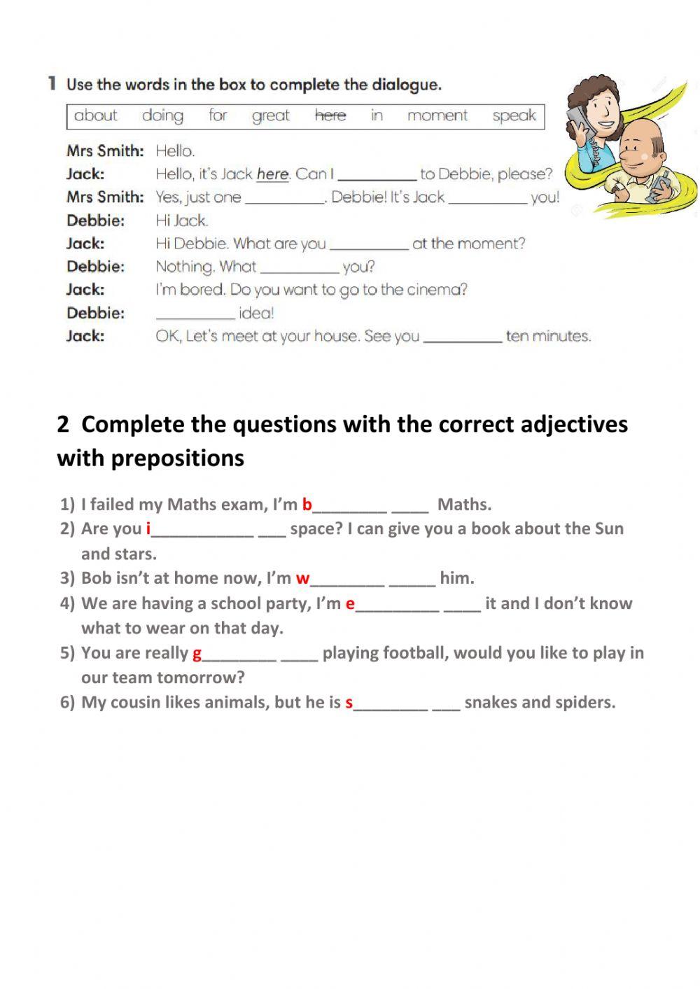 Go getter 2 - Unit 3 - Communication and adjectives with prepositions