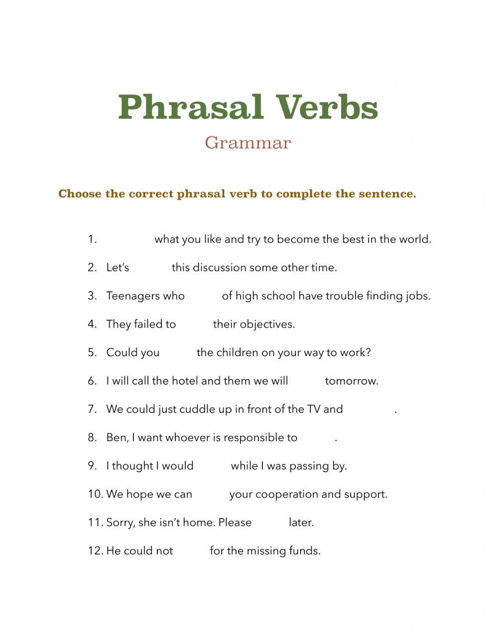 Phrasal Verbs
