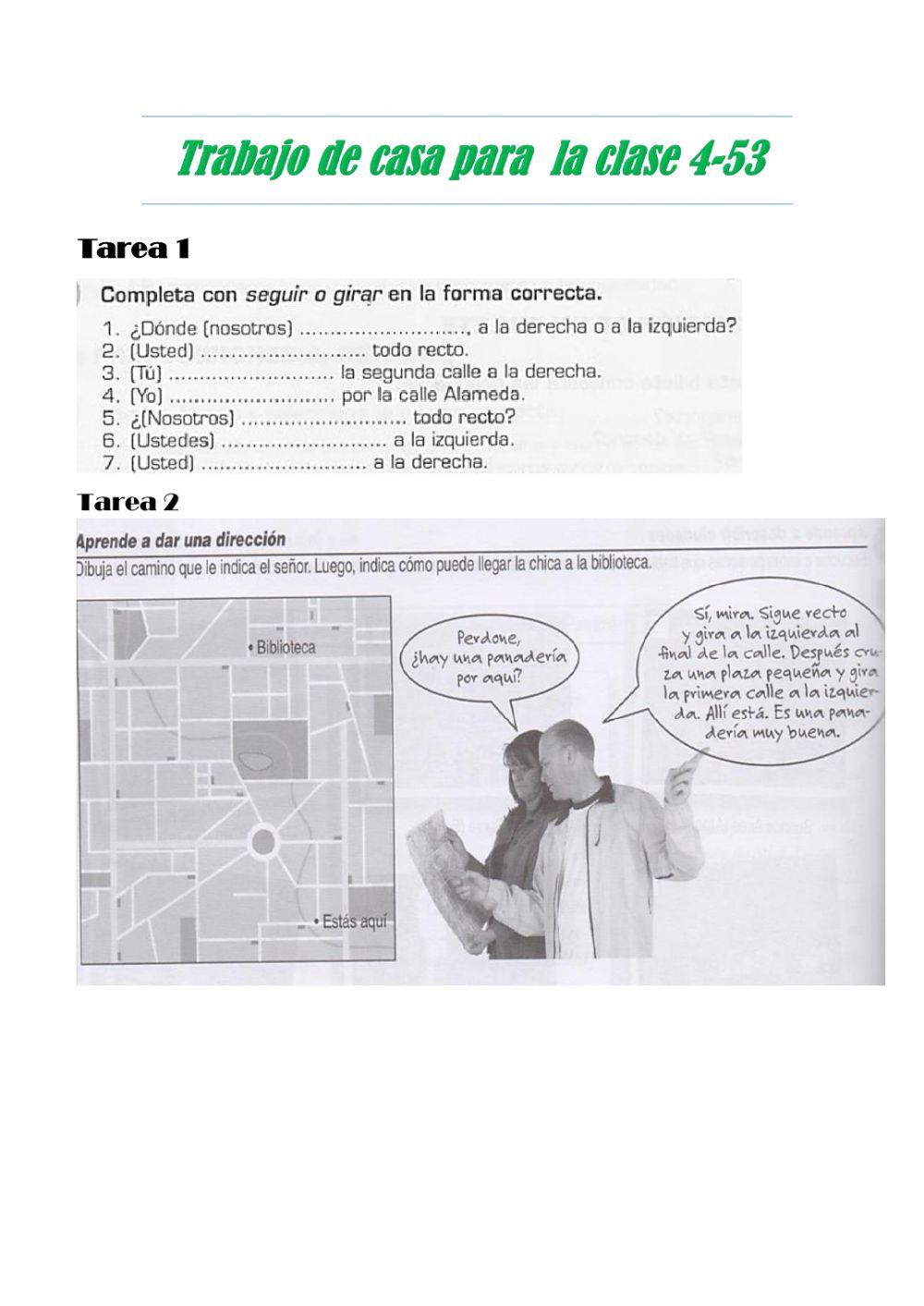 Trabajo de casa para la clase 4 53