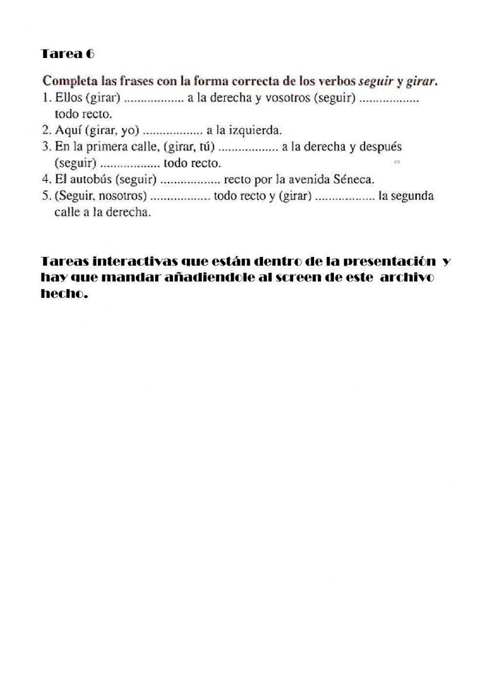 Trabajo de casa para la clase 4 53