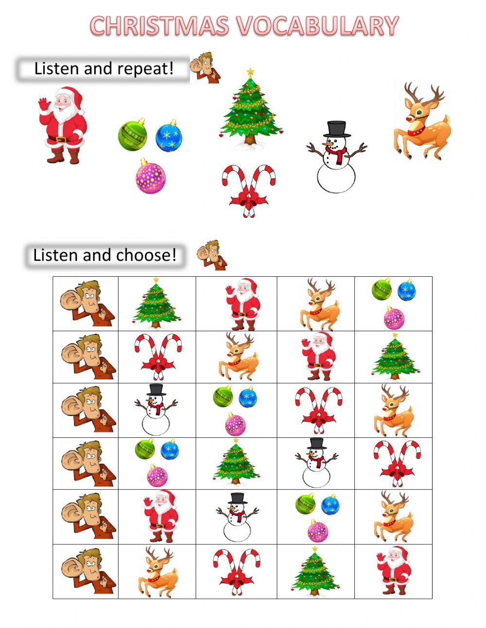 Christmas vocabulary