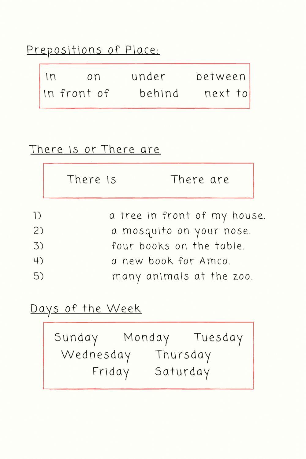 English Review 2nd Grade