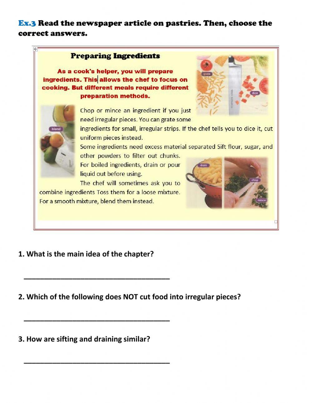 English for cooks. Unit 7