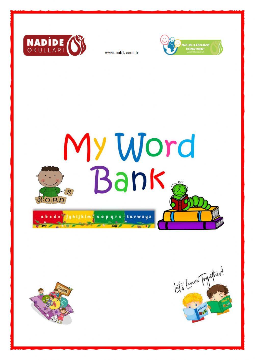 Word Bank exercise Live Worksheets