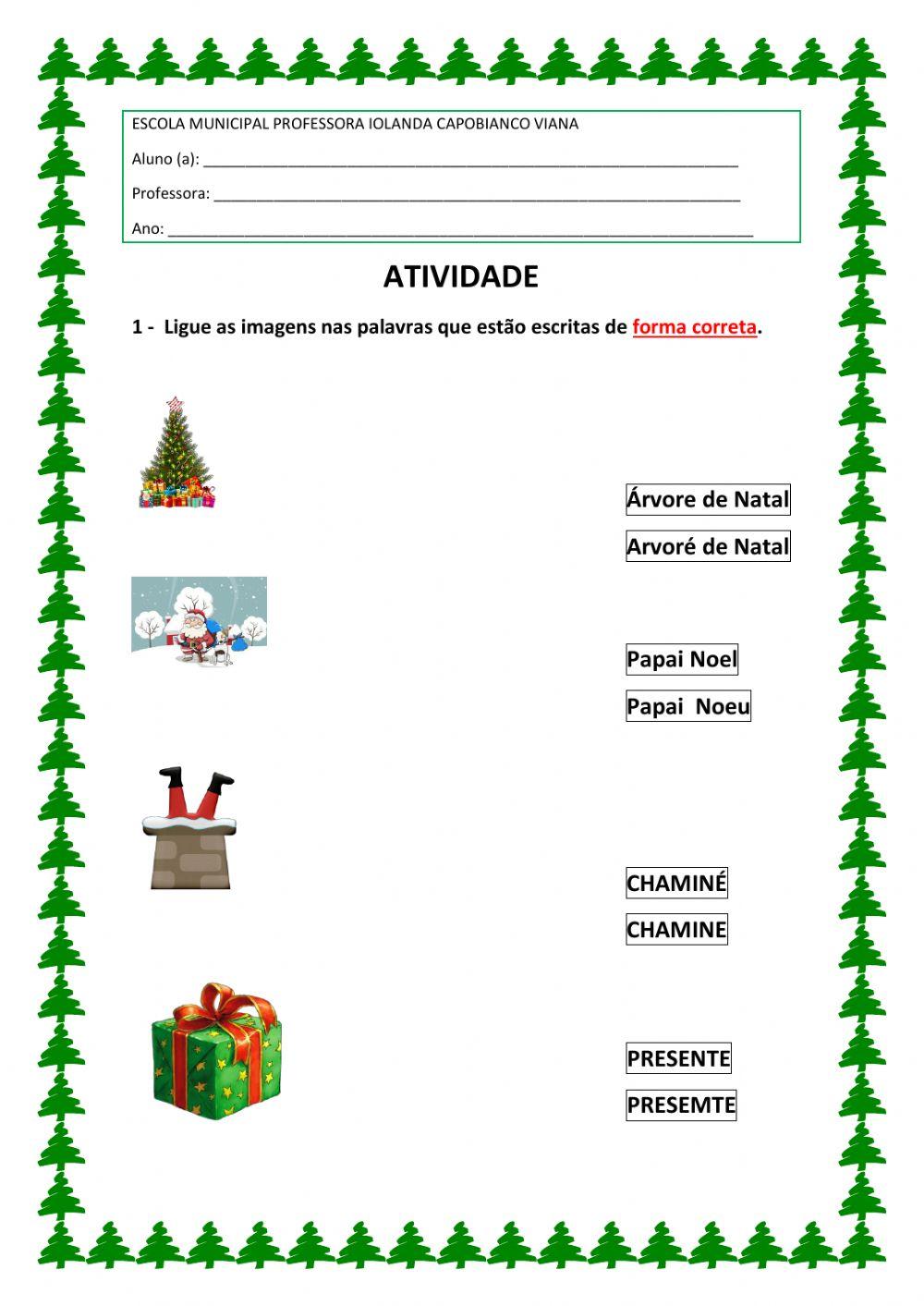 Ligando  os símbolos de natal