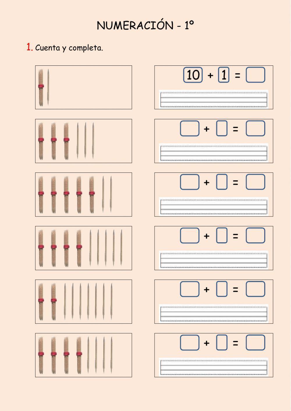 Los números hasta el 59