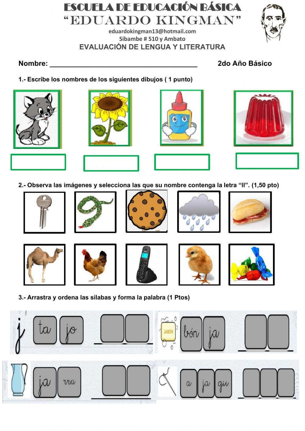 Evaluación de Lengua y Literatura