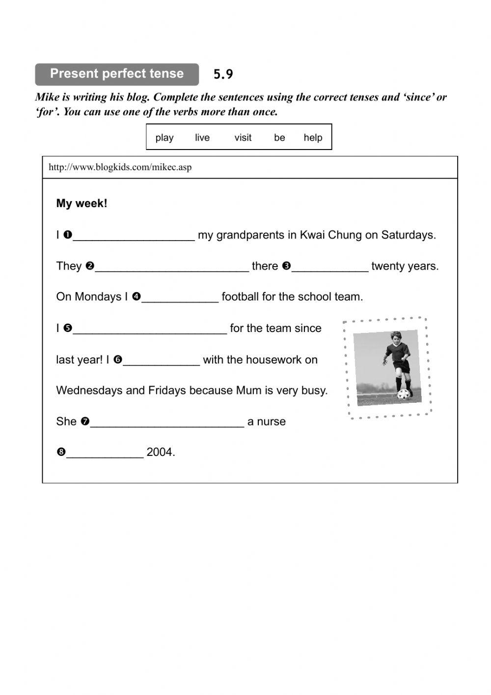 Present perfect tense 5.9