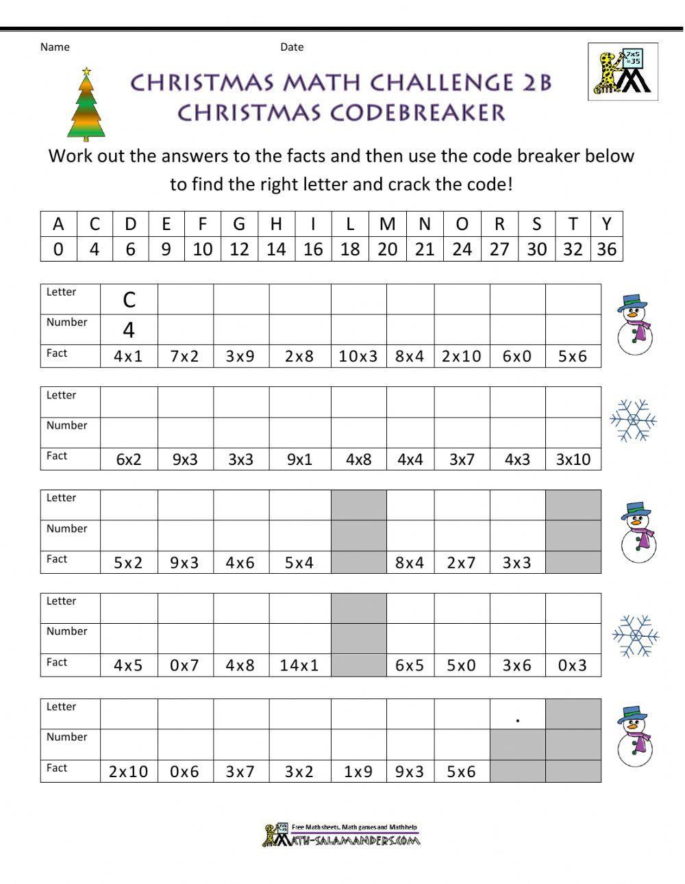 Christmas math puzzle
