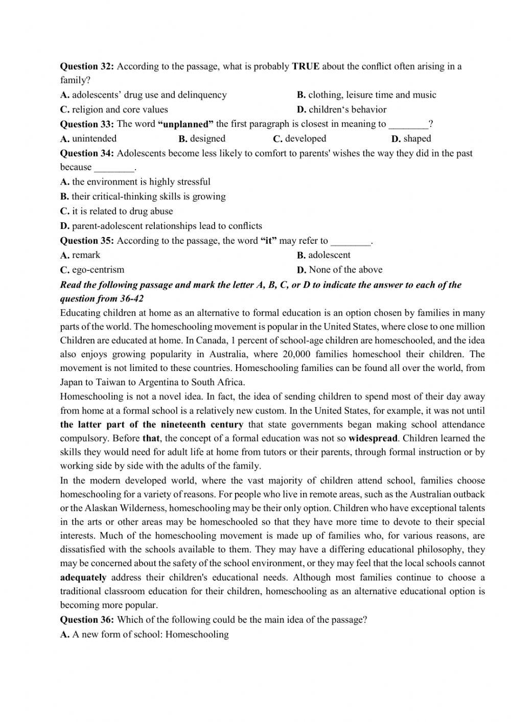 Đề thi thử THPT Quốc gia số 08