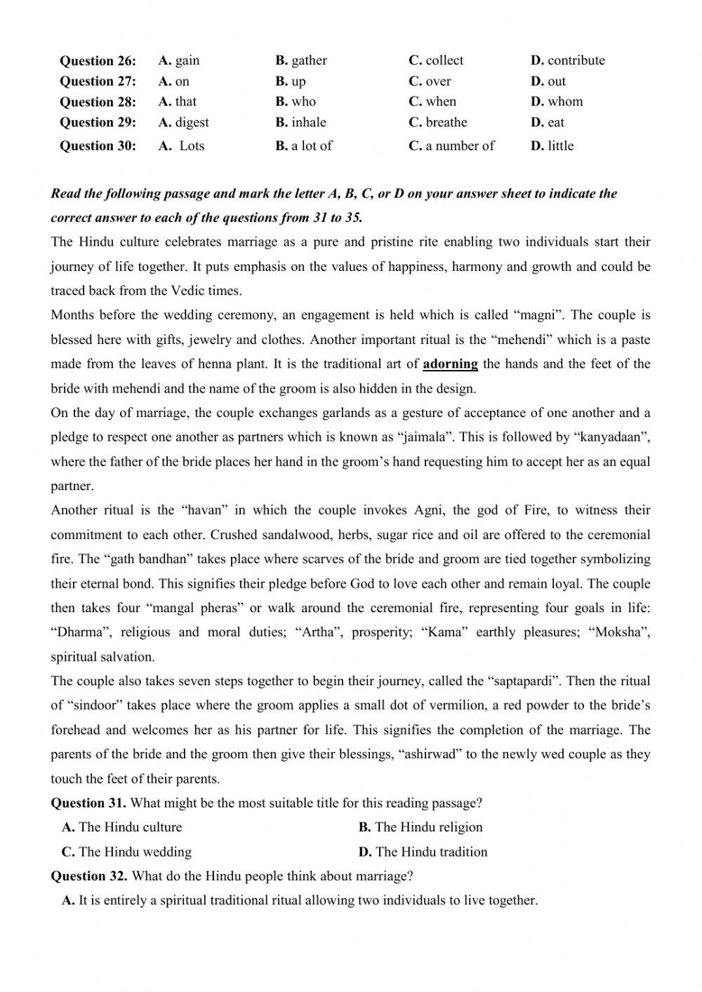 Đề thi thử Tiếng Anh THPT Quốc gia số 13