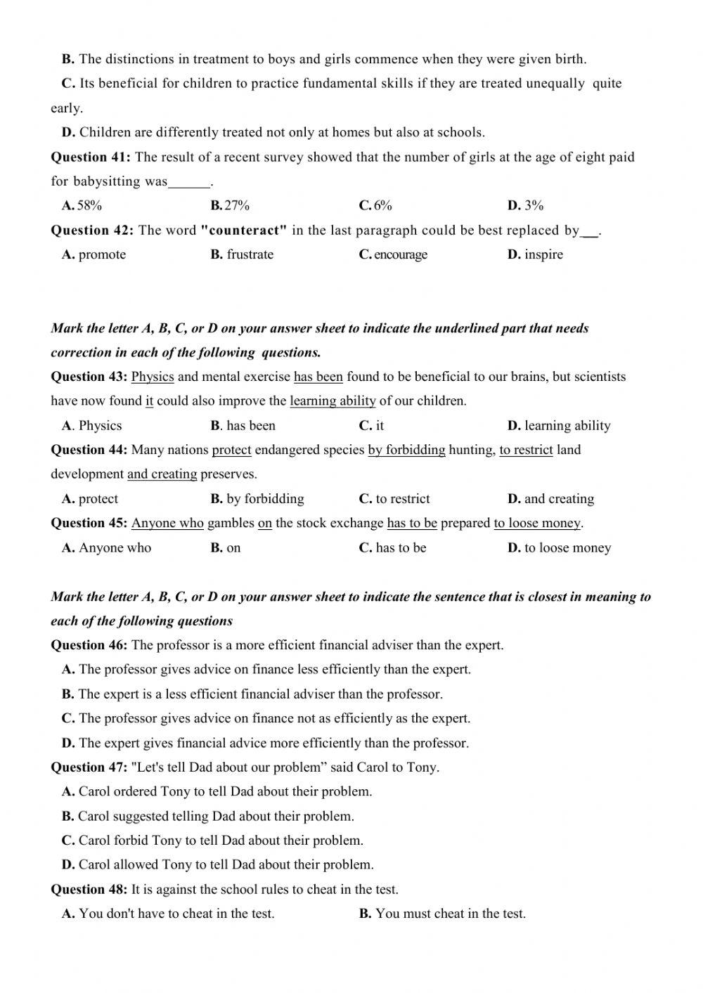 Đề thi thử Tiếng Anh THPT Quốc gia số 13