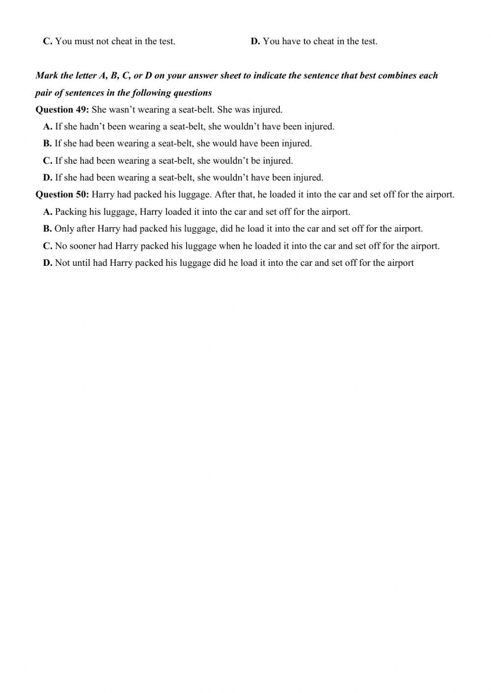 Đề thi thử Tiếng Anh THPT Quốc gia số 13