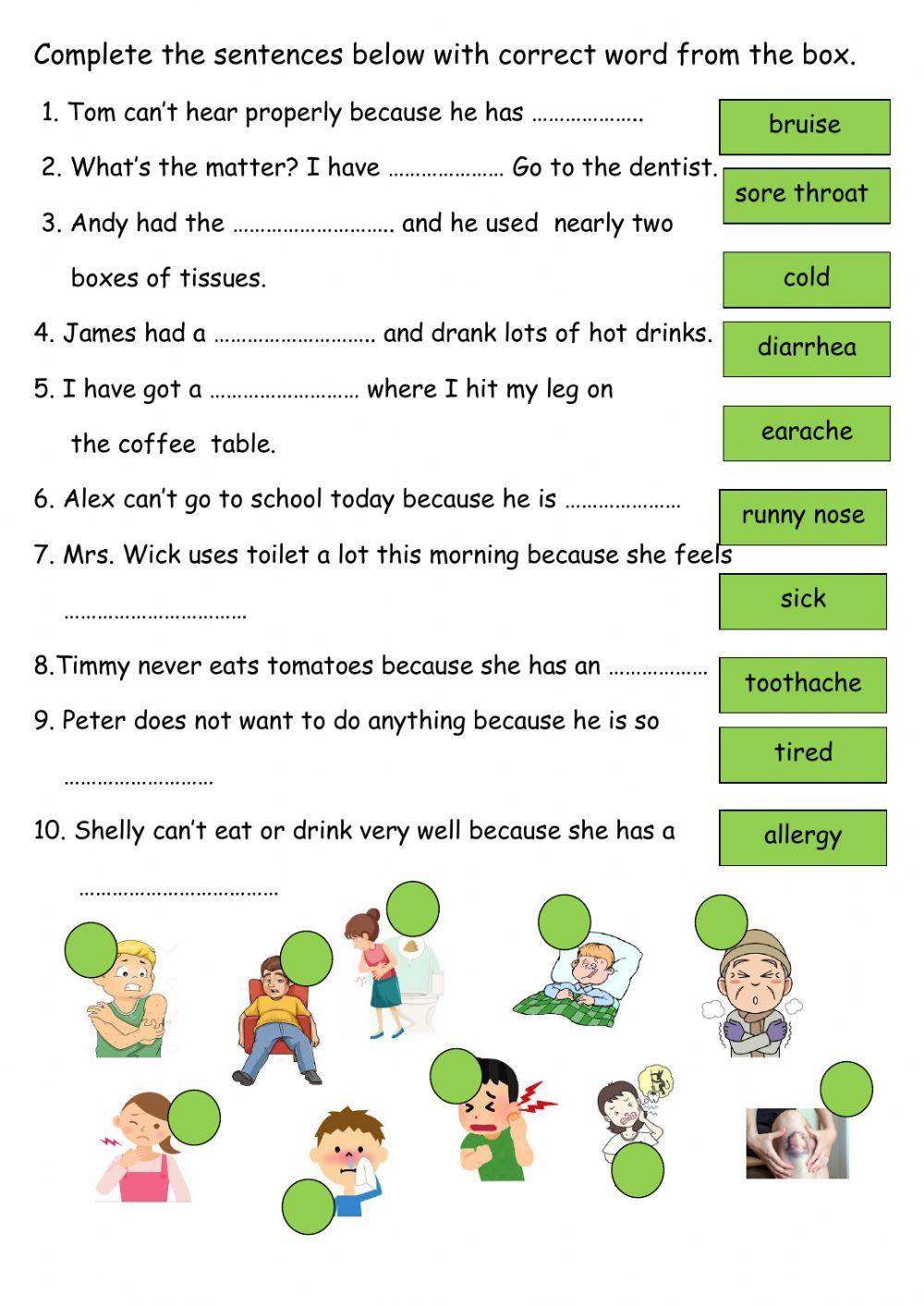 602645 health problems hmwe liveworksheets