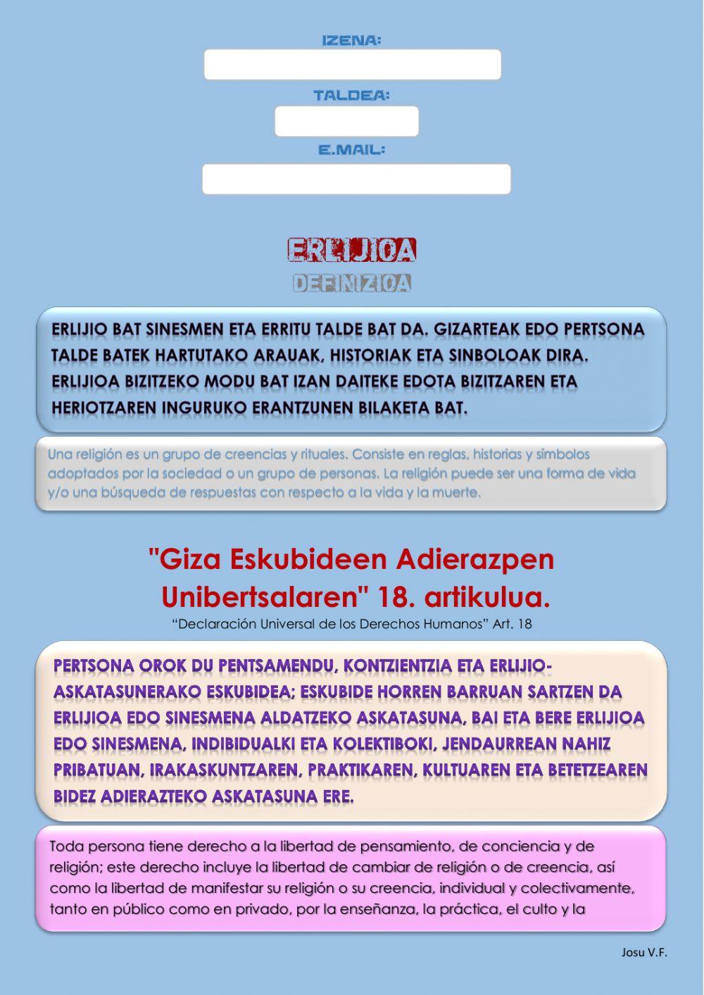 MUNDUKO ERLIJIO NAGUSIAK II-ERLIJIOA DEFINIZIOA MUNDUKO ERLIJIO NAGUSIAK II-ERLIJIOA DEFINIZIOA
