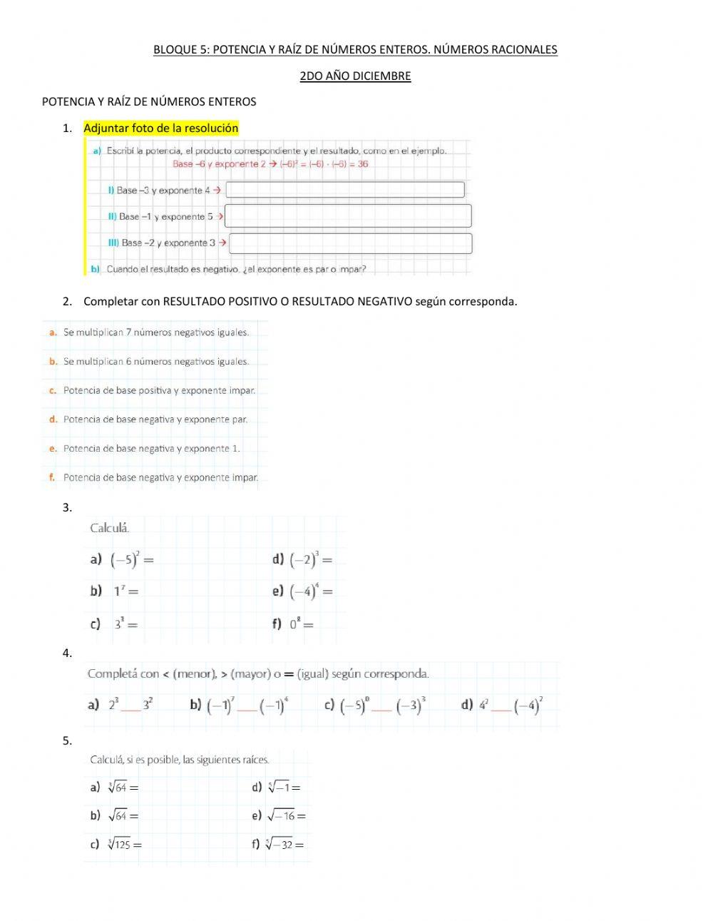 Bloque 5 2do año diciembre