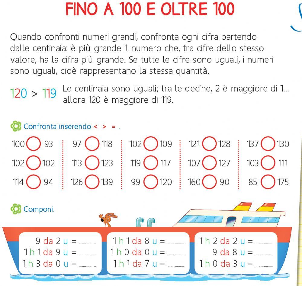 I numeri oltre il 100 I numeri oltre il 100