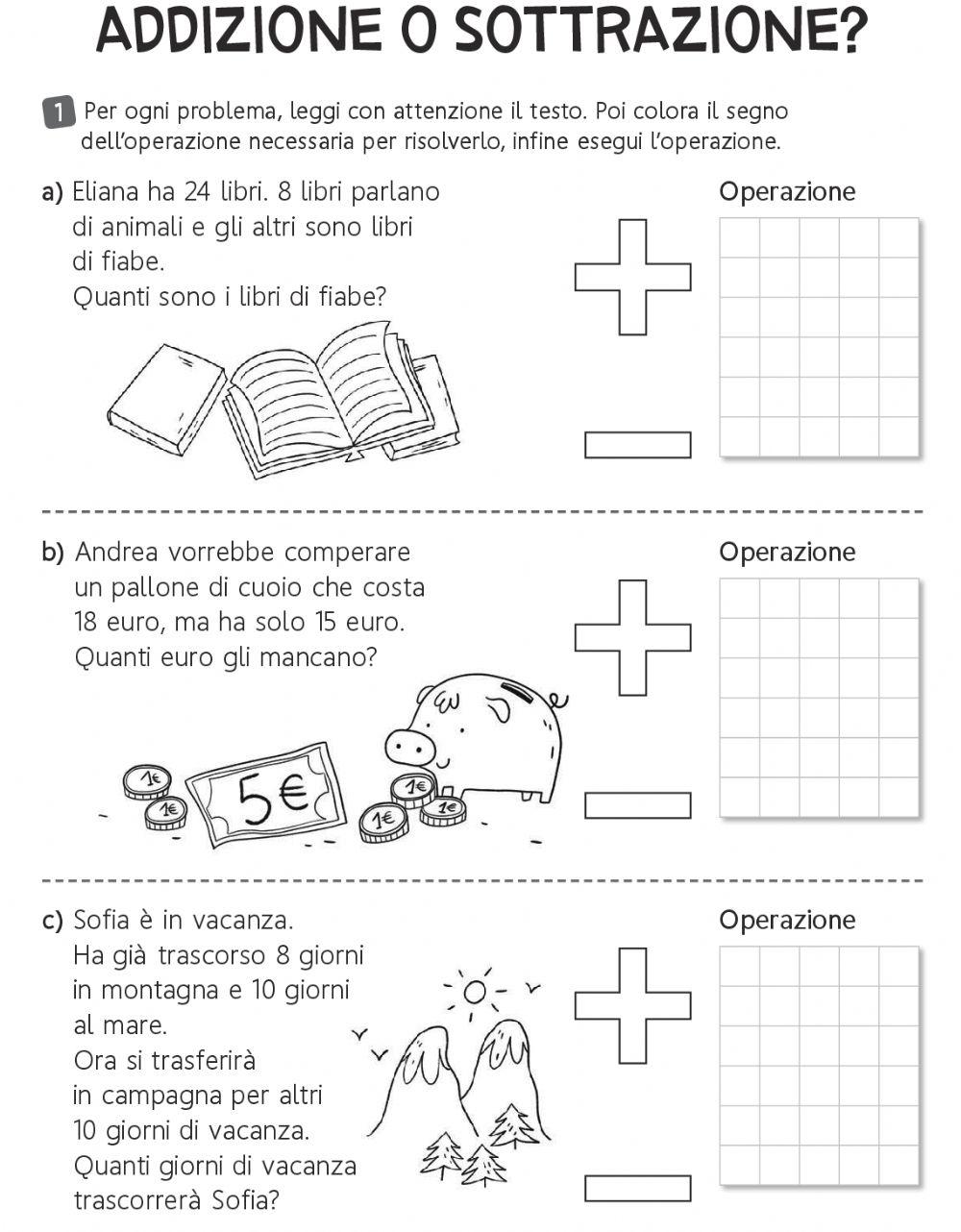 Addizioni o sottrazioni Addizioni o sottrazioni