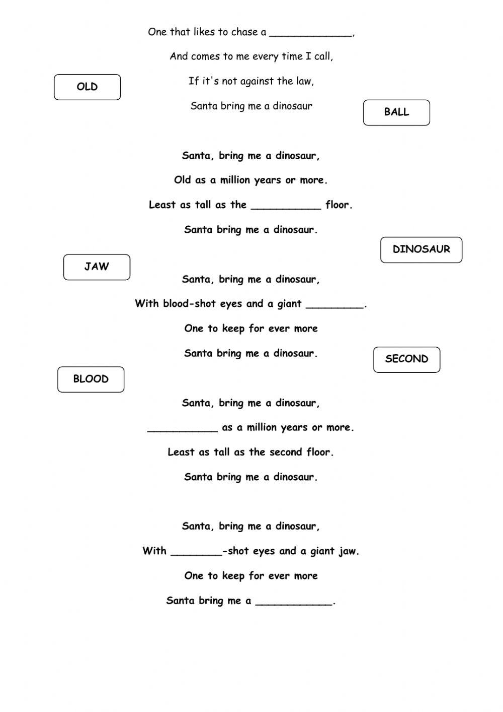 Santa bring me a dinosaur