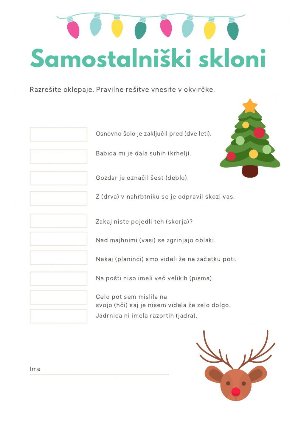 Samostalniški skloni