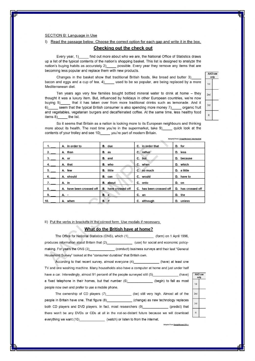 Senior 5 final exam 2020