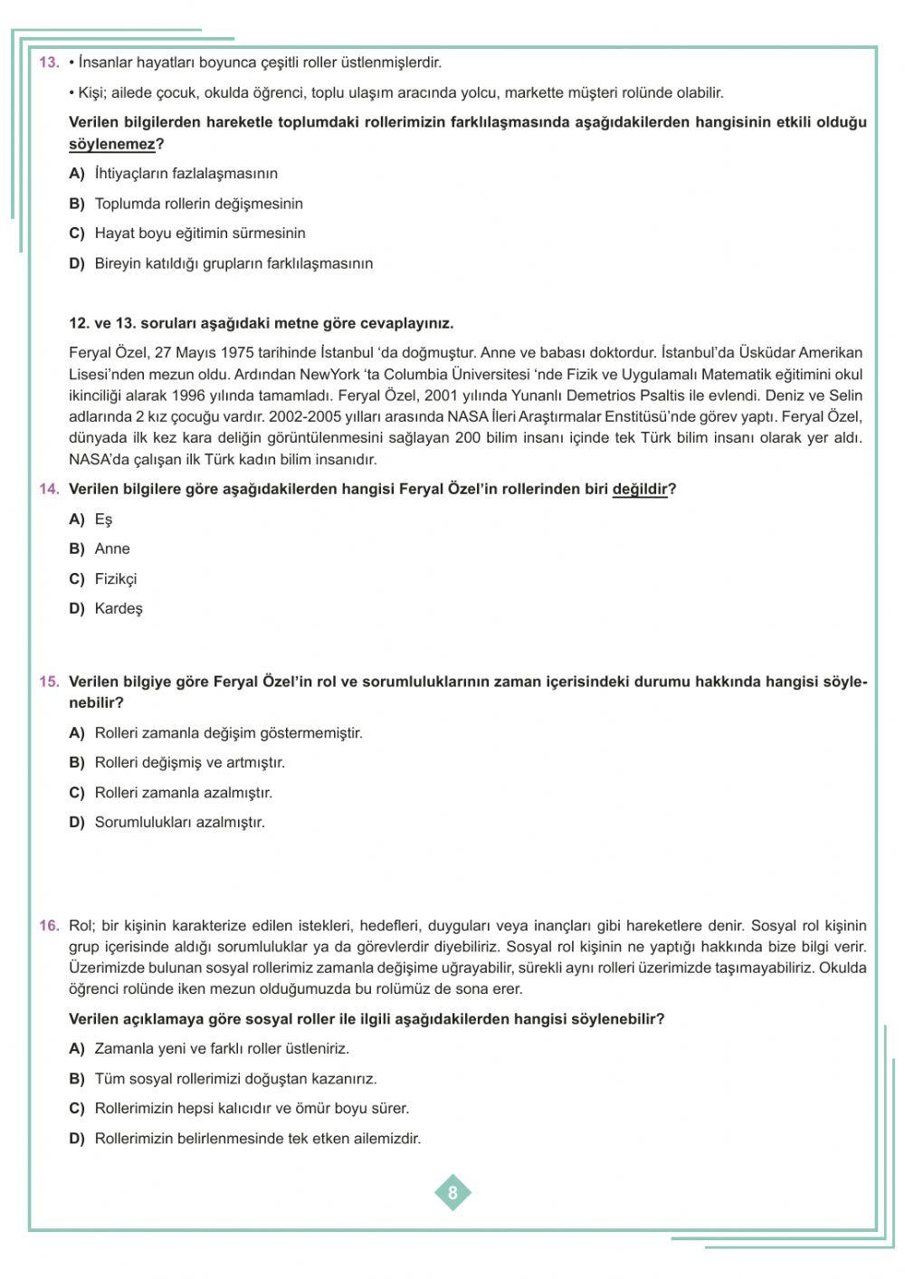 Toplum İçindeki Rollerimiz