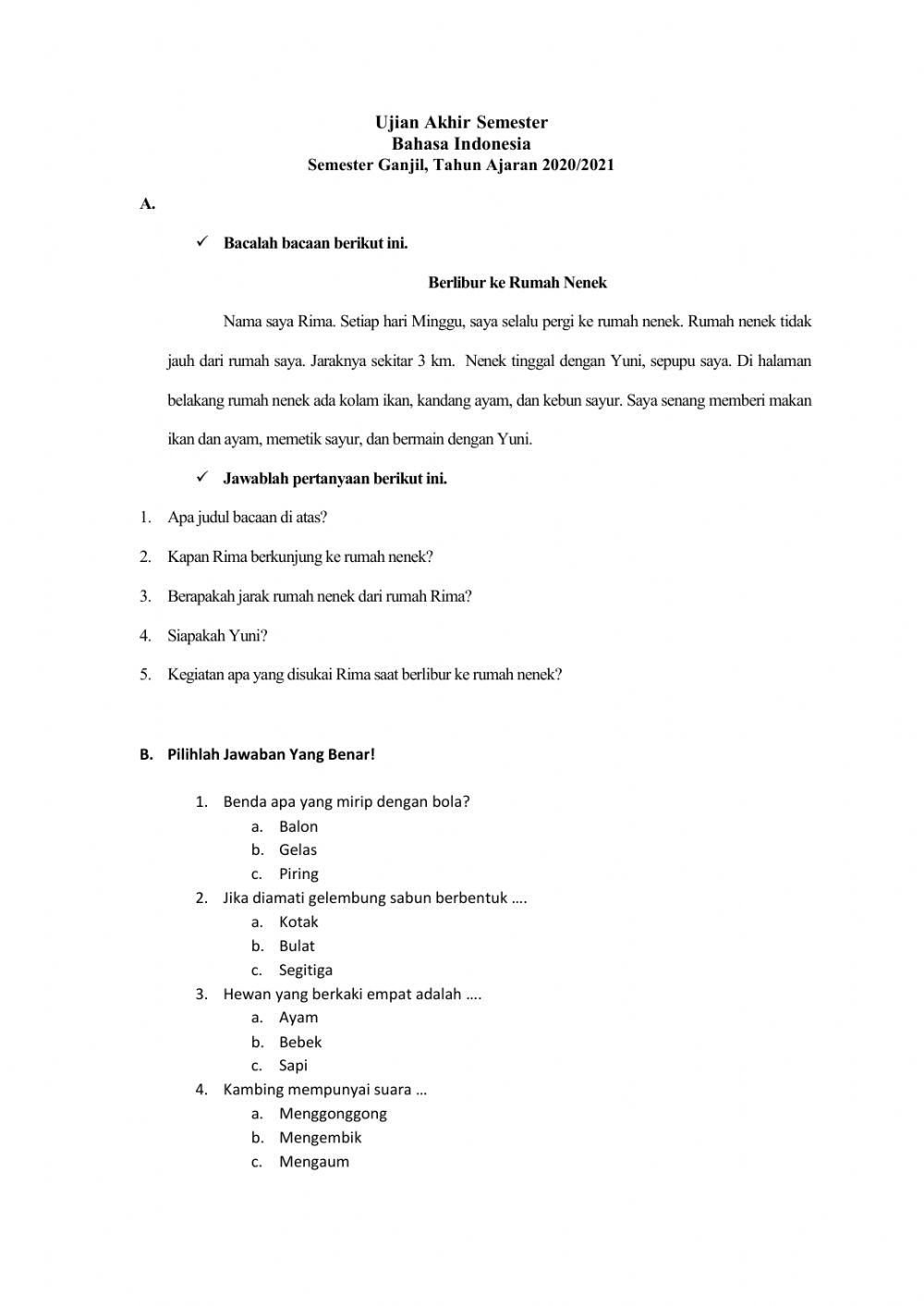 Ujian Akhir Semester