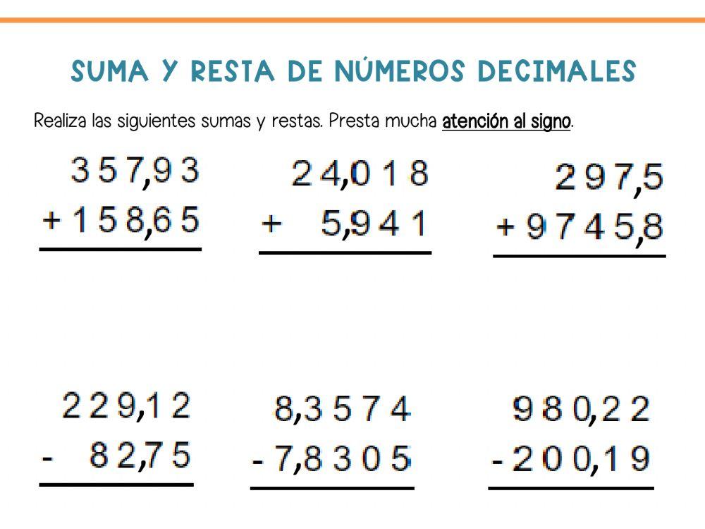 Números decimales 2