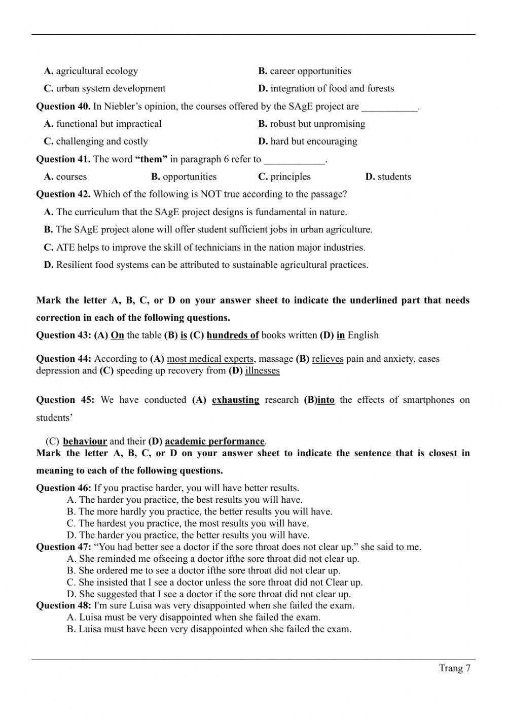 De thi thu tn.thpt tieng anh 2020 - de 22