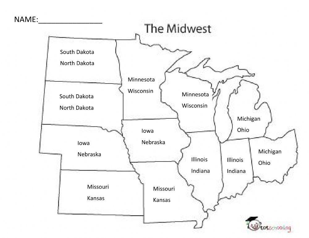 Blank Midwest Region Map 1222173128663782001