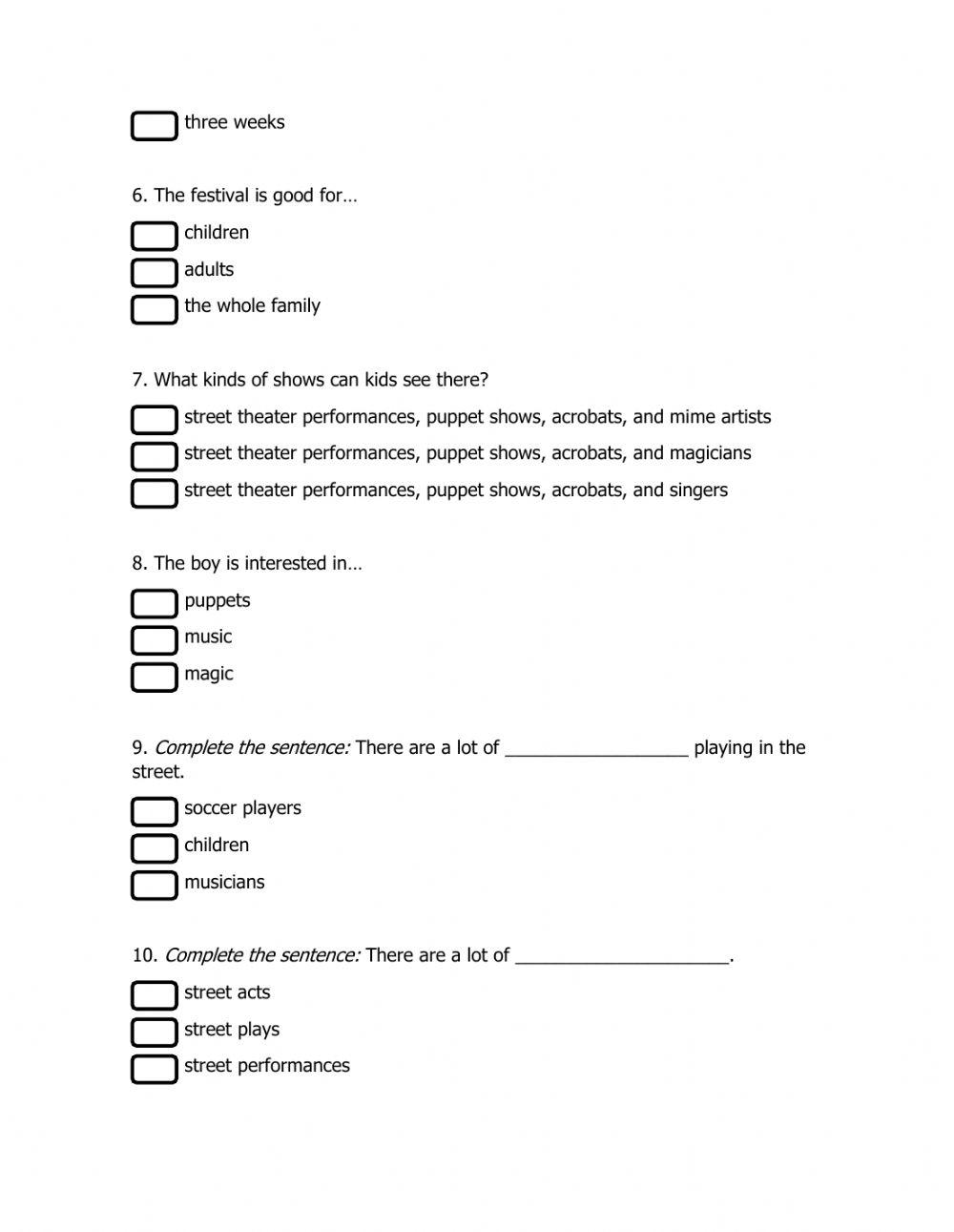 Listening Exam 5th January