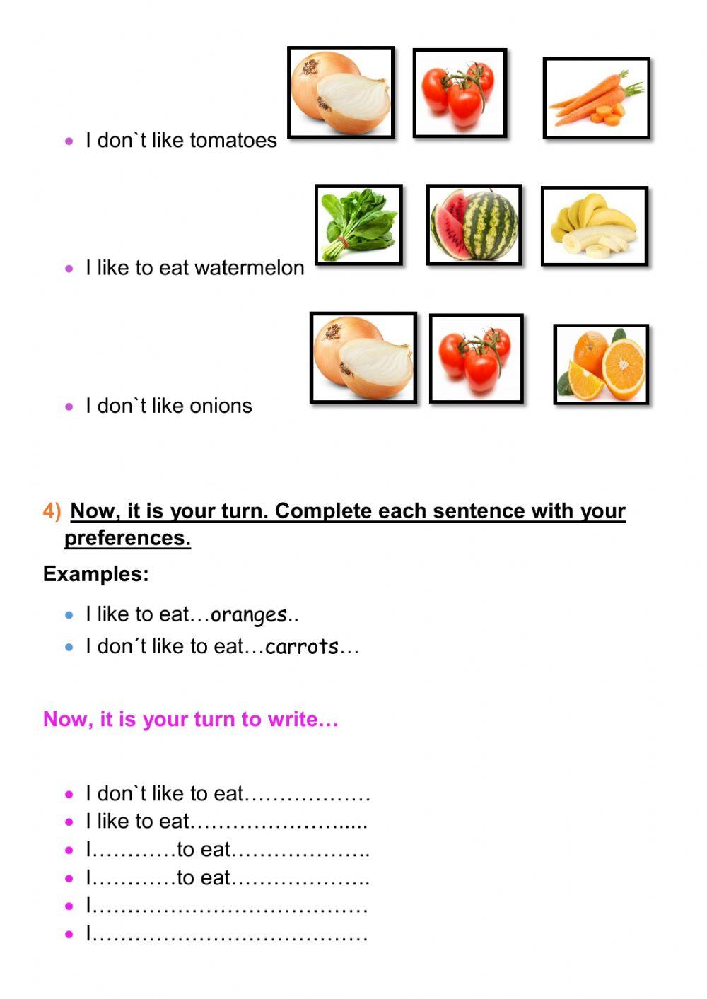 Fruits and Vegetables